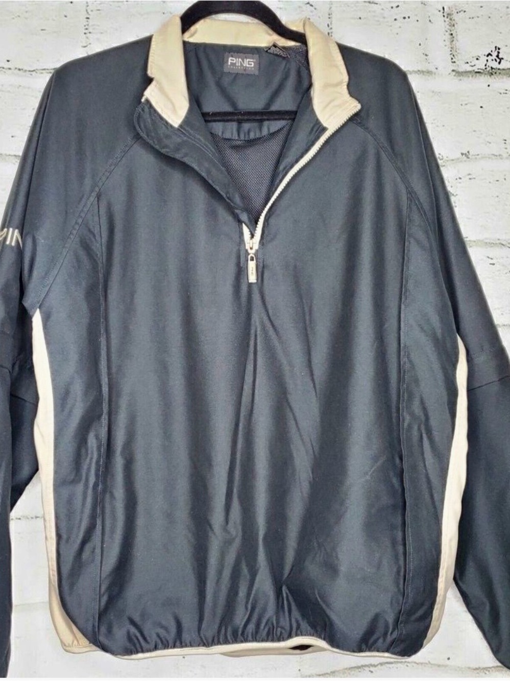 PING Collection Mens Long Sleeved Convertible 1/2 Zip Golf Pullover Medium coat
